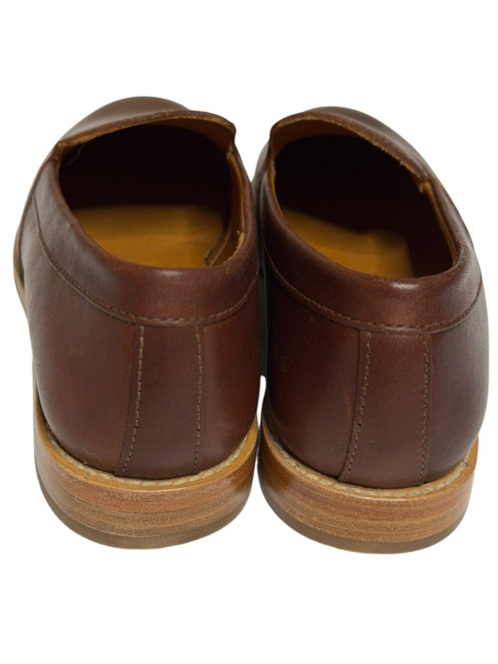 Patina Portland Leather Womens Loafer Shoes Slip On Cognac Brown 5.5 - Picture 7 of 10